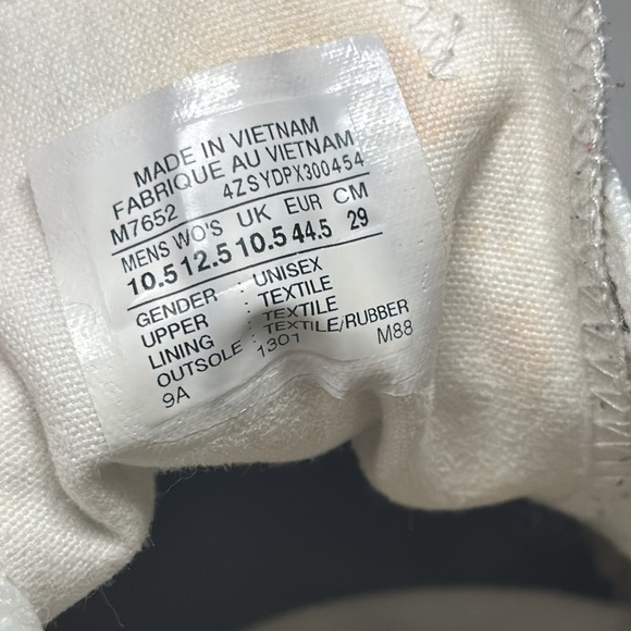 Converse Low Top, Used White Faded Color Size 10.5 US GREAT CONDITION! - Picture 12 of 12